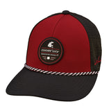 red and black two tone rope hat from Black Clover featuring Washington State University Logo