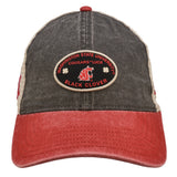 Red and grey two tone vintage style hat from Black Clover featuring Washington State Cougars