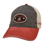 Red and grey two tone vintage style hat from Black Clover featuring Washington State Cougars