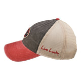 Red and grey two tone vintage style hat from Black Clover featuring Washington State Cougars