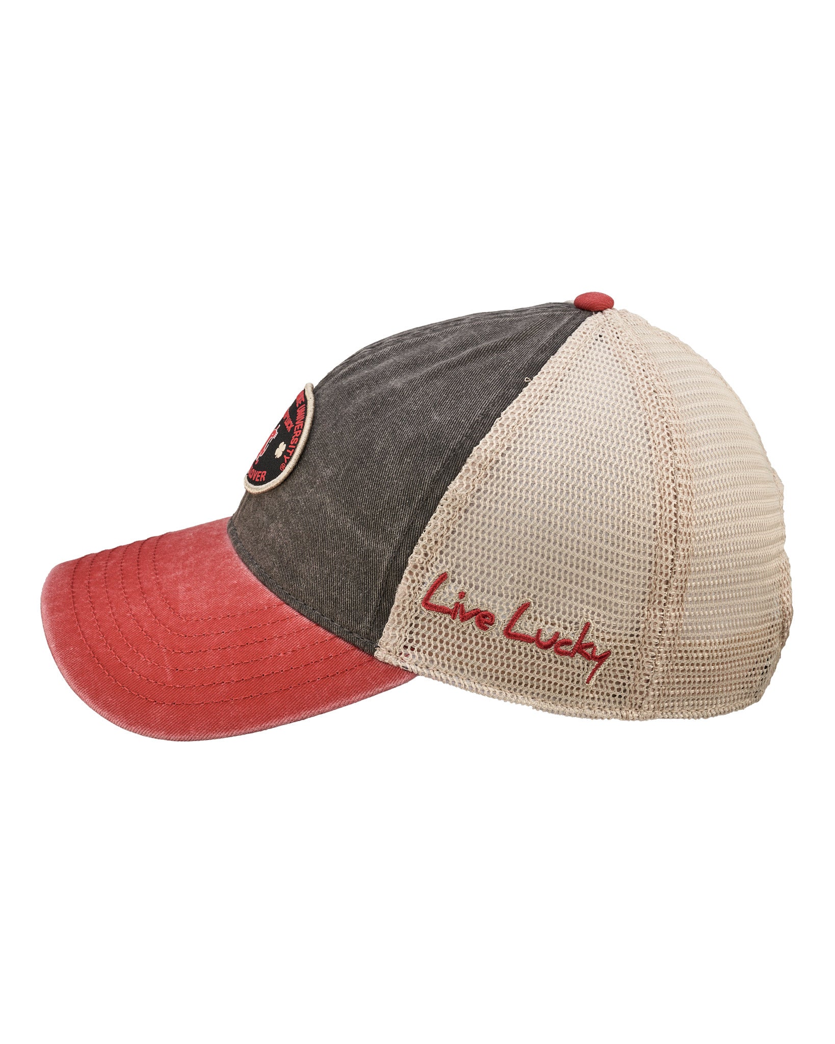 Red and grey two tone vintage style hat from Black Clover featuring Washington State Cougars