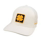 White perforated hat from Black Clover featuring West Virginia Mountaineers logo