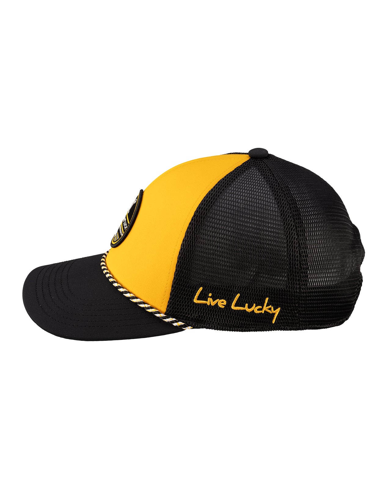 Yellow and black two tone rope hat from Black Clover featuring Wichita State Shockers logo