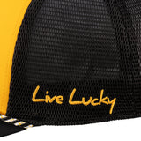 Yellow and black two tone rope hat from Black Clover featuring Wichita State Shockers logo