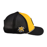 Yellow and black two tone rope hat from Black Clover featuring Wichita State Shockers logo