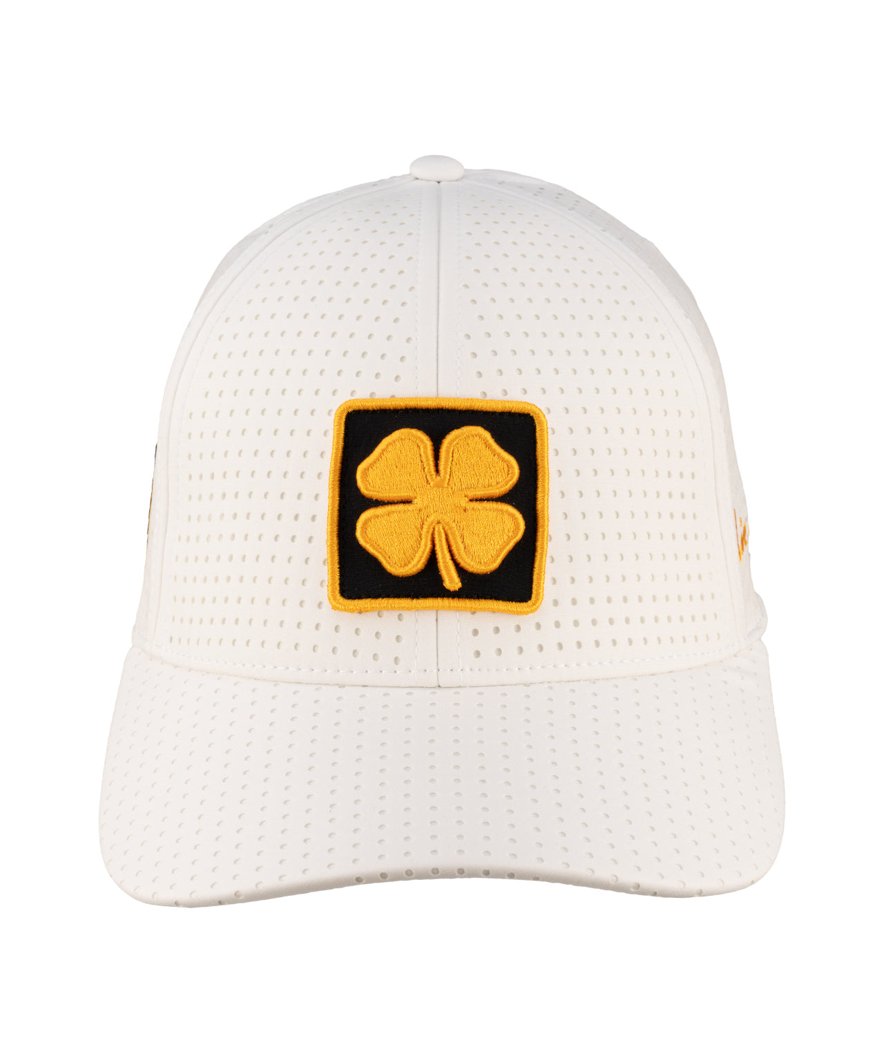 White perforated hat from Black Clover featuring Wichita State Shockers logo