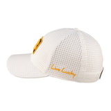 White perforated hat from Black Clover featuring Wichita State Shockers logo