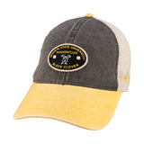 Grey and yellow two tone vintage style hat from Black Clover featuring Wichita State Shockers logo