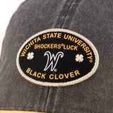 Grey and yellow two tone vintage style hat from Black Clover featuring Wichita State Shockers logo